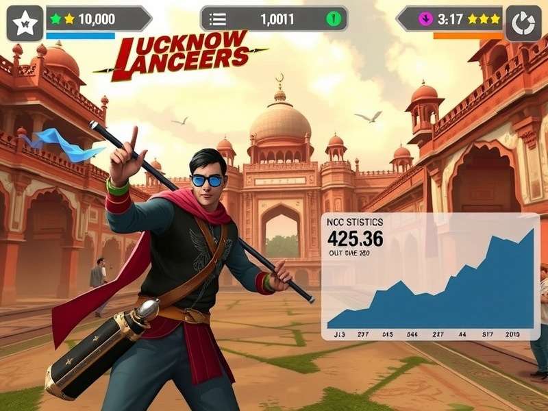 Lucknow Lancers download statistics chart showing growth in Indian market
